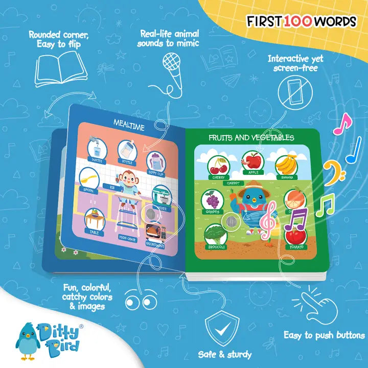 Ditty Bird Sound Book: First 100 Words