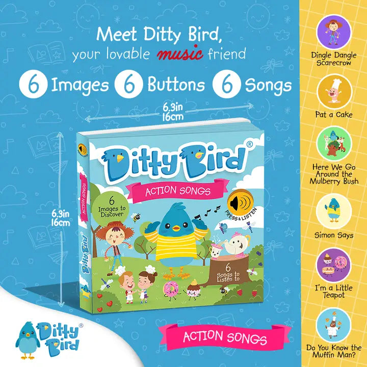 Ditty Bird Sound Book Bestseller Motor Skills: Action Songs