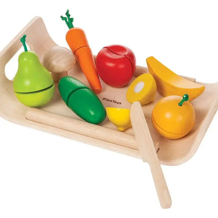 Assorted Fruit and Vegetable Wood Toy For Kids